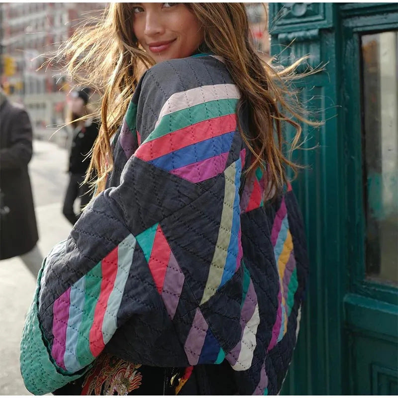 Cristina® | Coat with modern pattern for women